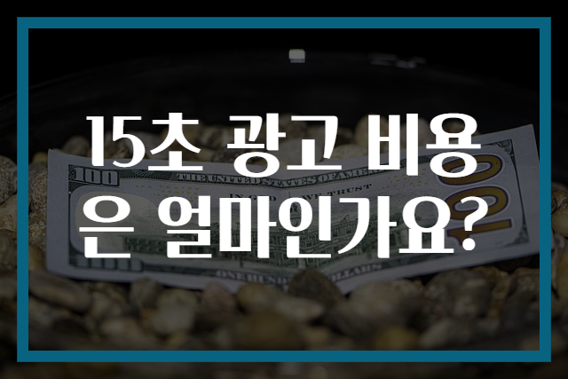 15초 광고 비용은 얼마인가요?