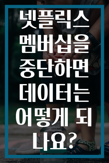 넷플릭스 멤버십을 중단하면 데이터는 어떻게 되나요?