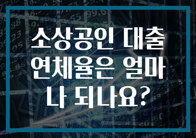 소상공인 대출 연체율은 얼마나 되나요?