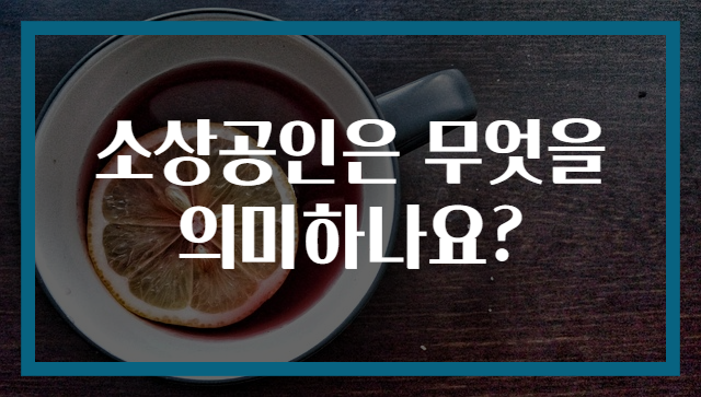 소상공인은 무엇을 의미하나요?