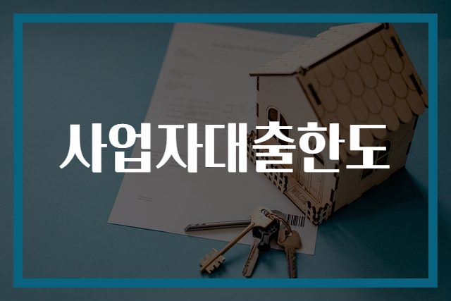 사업자대출한도