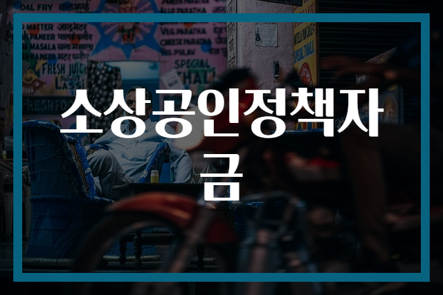 소상공인정책자금