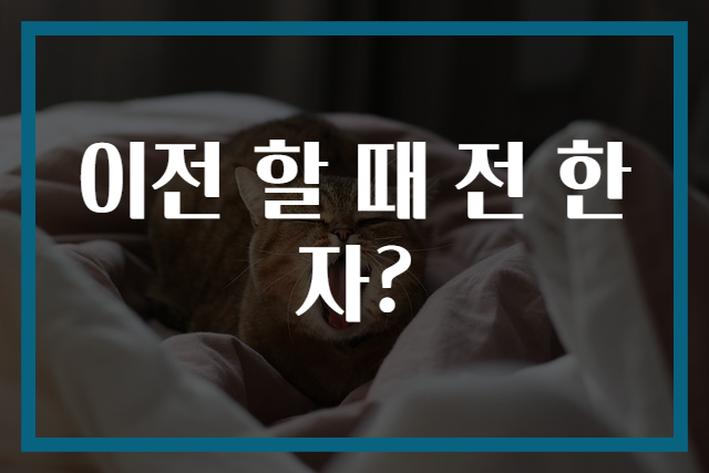 이전 할 때 전 한자?