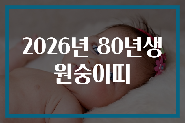 2026년 80년생 원숭이띠