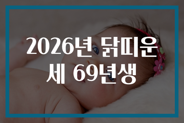 2026년 닭띠운세 69년생