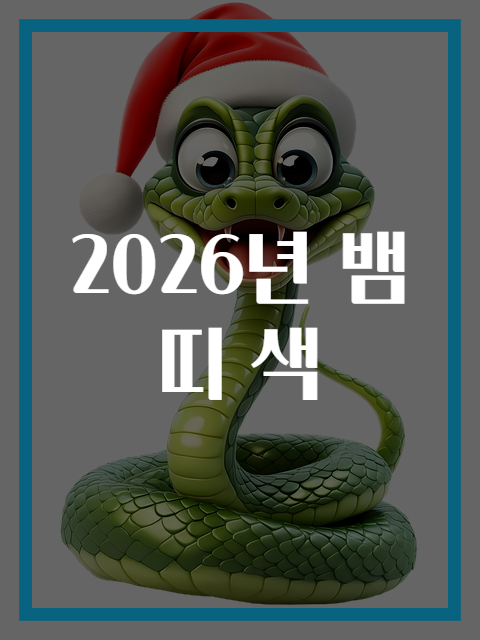 2026년 뱀띠 색