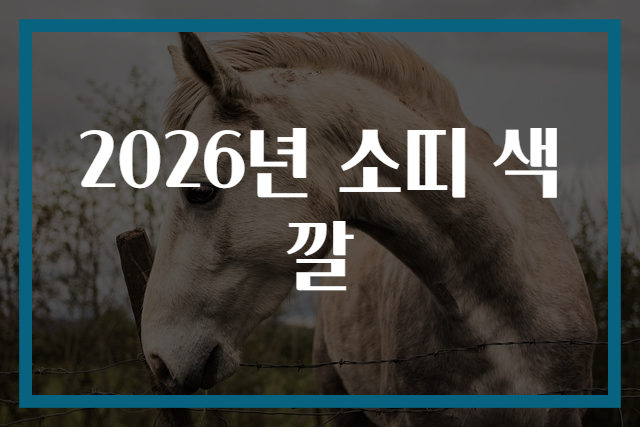 2026년 소띠 색깔