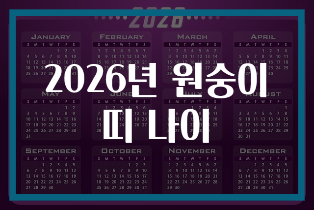 2026년 원숭이띠 나이