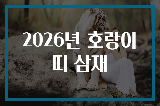 2026년 호랑이띠 삼재
