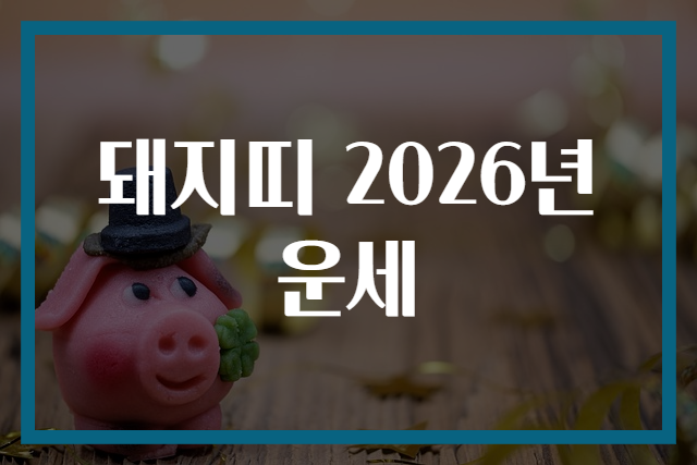 돼지띠 2026년 운세