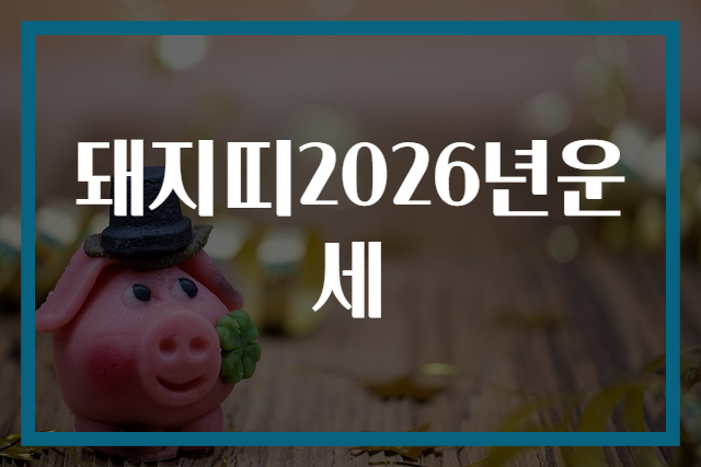 돼지띠2026년운세