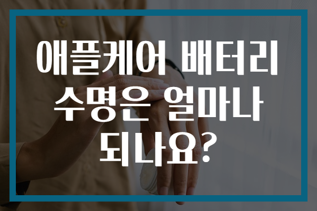 애플케어 배터리 수명은 얼마나 되나요?